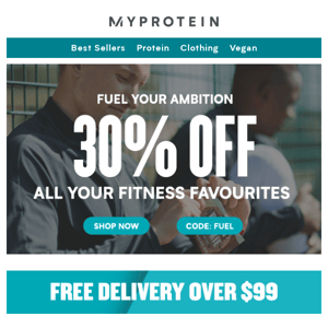 Stock up | 30% off your fitness favourites