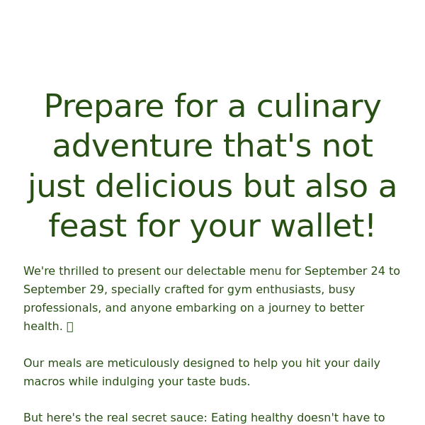 Feast Your Way to Savings! Discover Our September 24-29 Menu!
