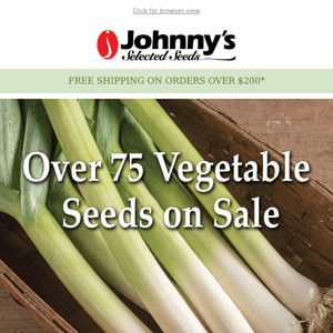 Up to 50% Off Vegetable Seeds