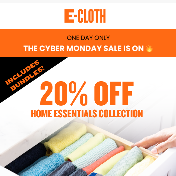 20% Off Home Essentials + Bundles - Cyber Monday