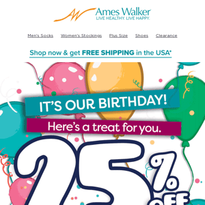 Let's Celebrate with 25% off!
