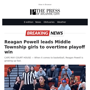 Reagan Powell leads Middle Township girls to overtime playoff win