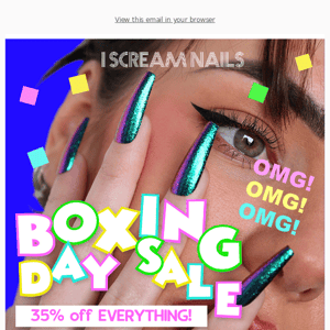 35% OFF EVERYTHING!! Boxing Day sale starts NOW...😝