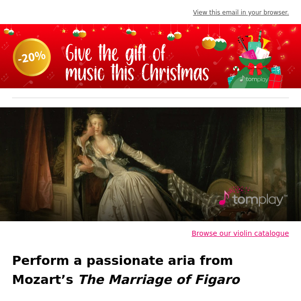 🎻 New sheet music: Play Deh vieni non tardar from The Marriage of Figaro