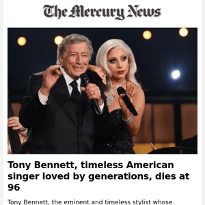 News Alert: Tony Bennett, timeless American singer loved by generations, dies at 96