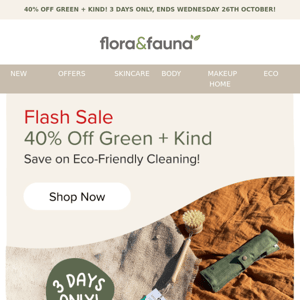 40% OFF Green + Kind SALE! 💙