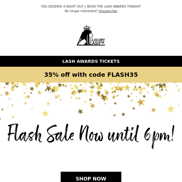 35% OFF Flash Sale - Now Until 6pm!