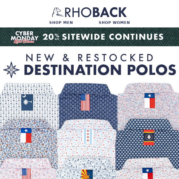 20% OFF: New Destination Polos