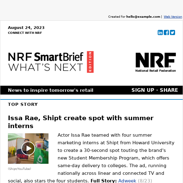 Issa Rae, Shipt create spot with summer interns