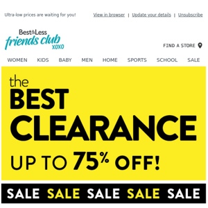 Women’s Clearance - Styles from only 98c!