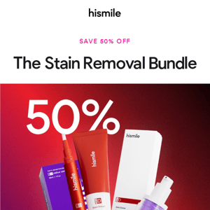 Stain Removal for 50% Less...