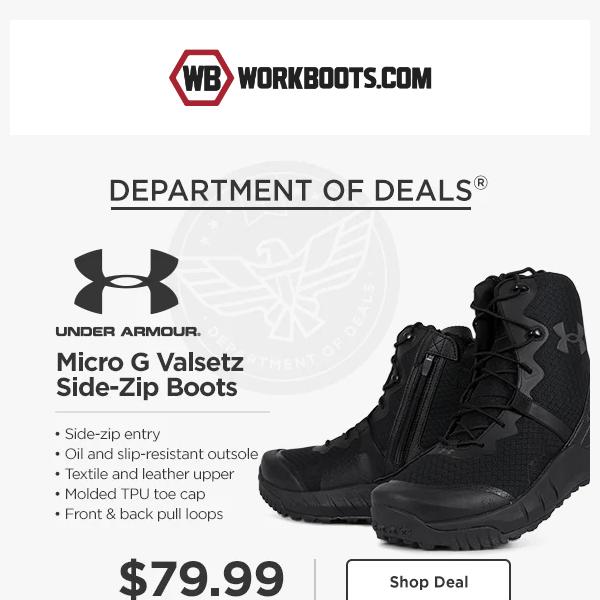 DOD: $60 OFF UNDER ARMOUR BOOTS 💸