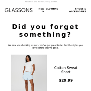 Glassons, you forgot something!