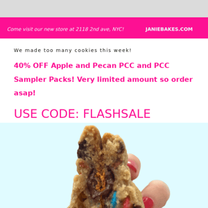 40% off Pecan , Apple and PCC Sampler Packs!