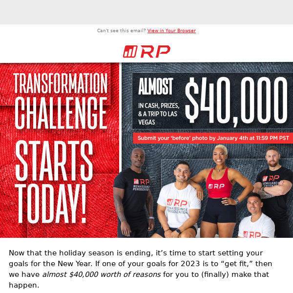 Join our BIGGEST Transformation Challenge ever!