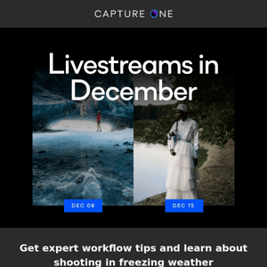 Join our December livestreams 