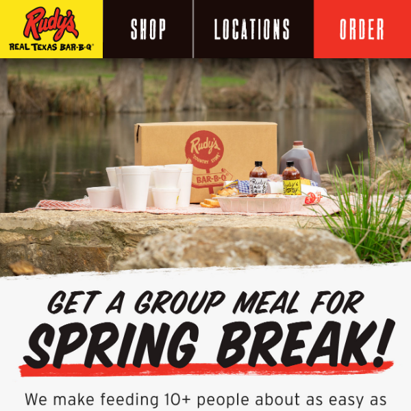 Grab a Group Meal and make spring break extra meaty 🤠