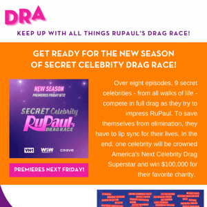 Get Ready for Secret Celebrity Drag Race!