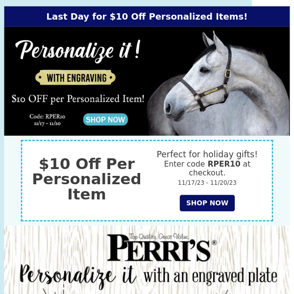 ❗LAST DAY: $10 Off Personalized Items