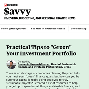 Practical tips to green your investment portfolio