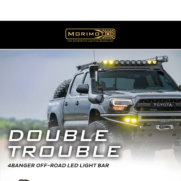 Double Trouble! 🚗💡Morimoto's 4Banger Off-Road LED Bar is here!