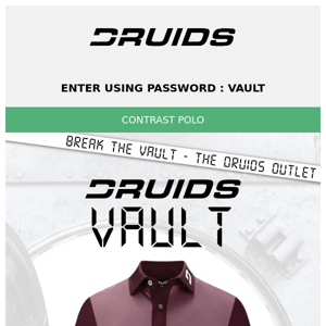 DRUIDS VAULT: £9.99 POLOS 🔓