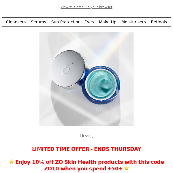 10% Off ZO & Same Day Dispatch