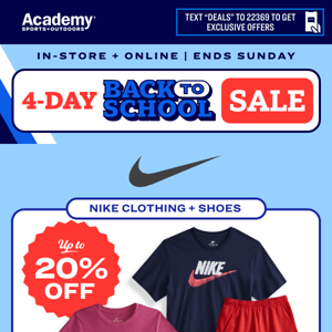 👀 Limited Time: Up to 20% Off NIKE 