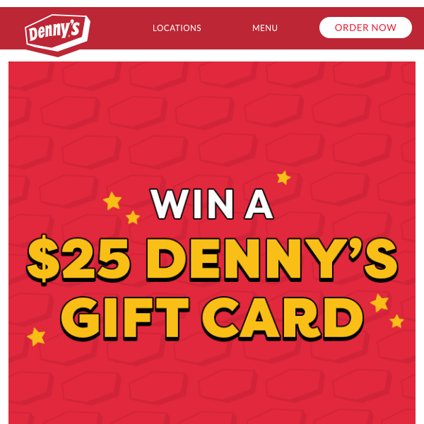 Celebrate with Us: Denny's 70th Anniversary Everyday Gift Card Giveaway