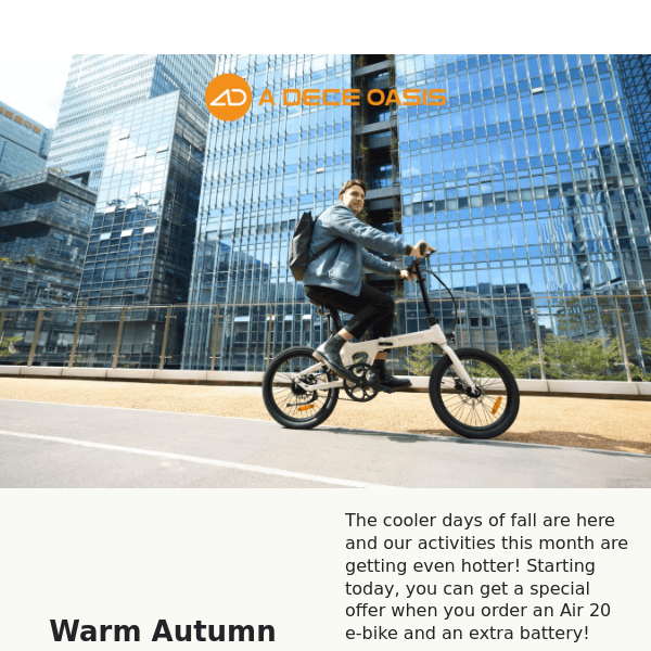 Stay Stylish This Fall - Get an Air 20 e-Bike Now!