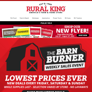 🔔 Shop Our Latest Flyer + Last Day For Barn Burner Weekly Sales Prices!