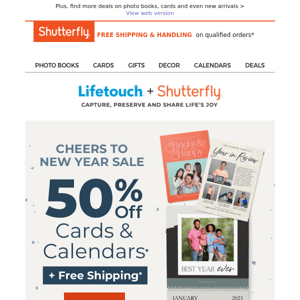 Yes, really! You're approved for 50% off Shutterfly cards & calendars