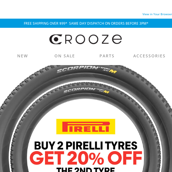 👋 Buy 2 Pirelli Tyres - Get 20% Off the 2nd tyre + more inside