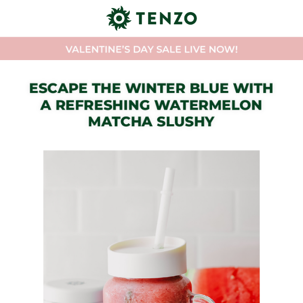 Brighten Your Winter Days with a Watermelon Matcha Slushy! 🍉🍵