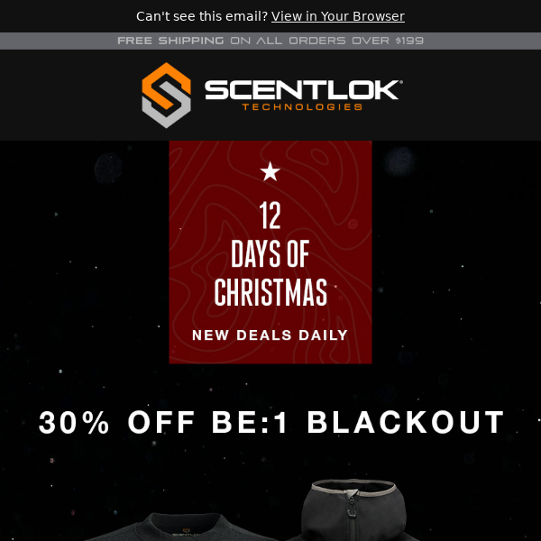 12 Days of Christmas Sale: 30% off BE:1 Blackout