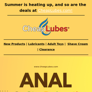 Explore Pleasure with Our Anal August Sale at CheapLubes.com!