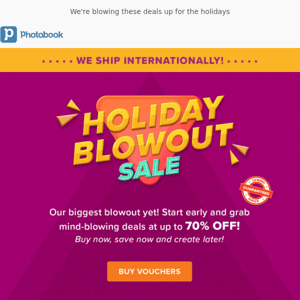  It's a Holiday Blowout! Up to 70% off!  🎆 