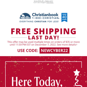 24-Hour ONLY Sale + Free Shipping Ends Tonight!