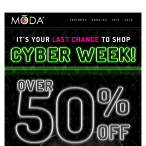 Last chance for over 50% off!