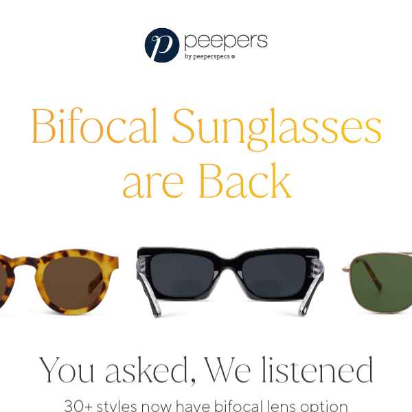 Bifocal Sunglasses Are Back!