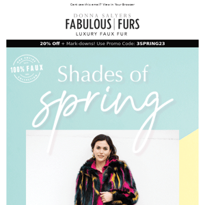 Shades of Spring + 20% Off Everything!