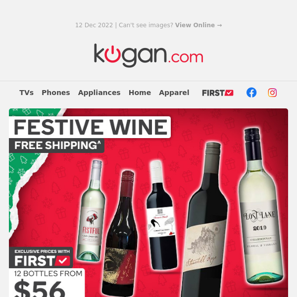 🍷Free Shipping on Christmas Wine^ - 12 Bottle Bundles from $56*!