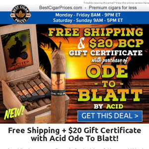 🎆 Free Shipping + $20 Gift Certificate with Acid Ode To Blatt 🎆