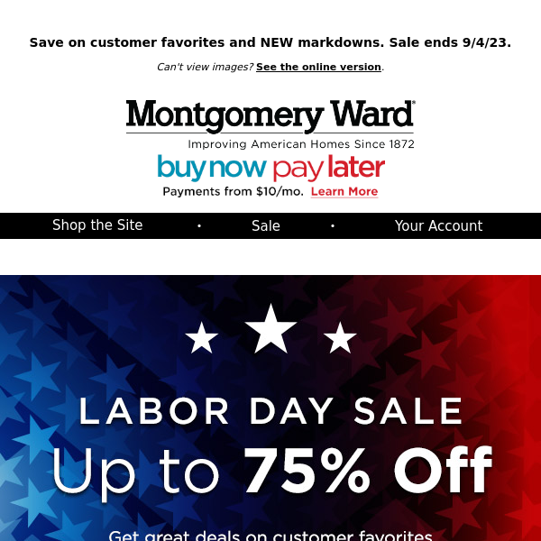 LAST DAY! Get Up to 75% Off at the Labor Day Sale