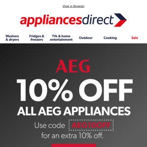 Limited Time Only | Extra 10% off AEG