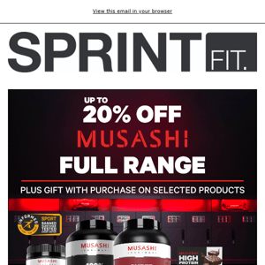 Shop Musashi Sports Nutrition Range