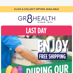 Last Day - Enjoy Free Shipping 📦 During our Easter Extravaganza!
