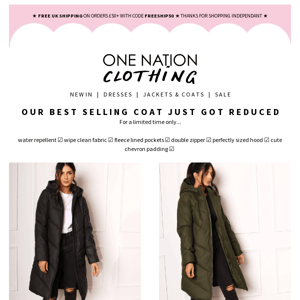 OUR BEST SELLING COAT IS ON SALE...