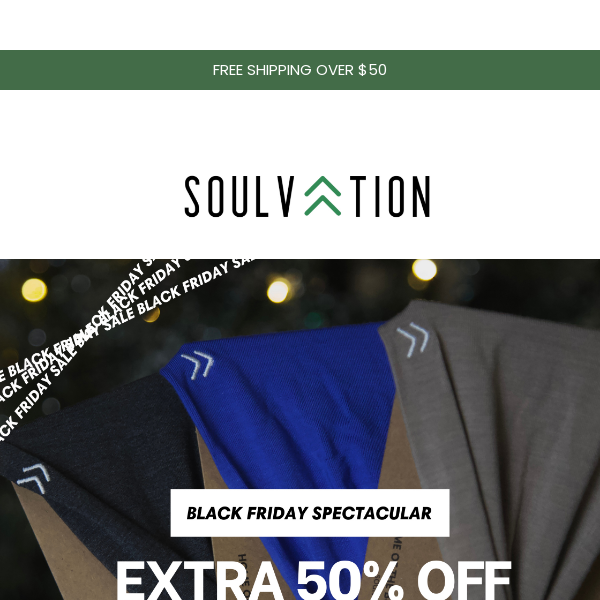 Black Friday Spectacular! 50% OFF Sitewide
