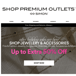 JEWELRY: Up to Extra 50% Off